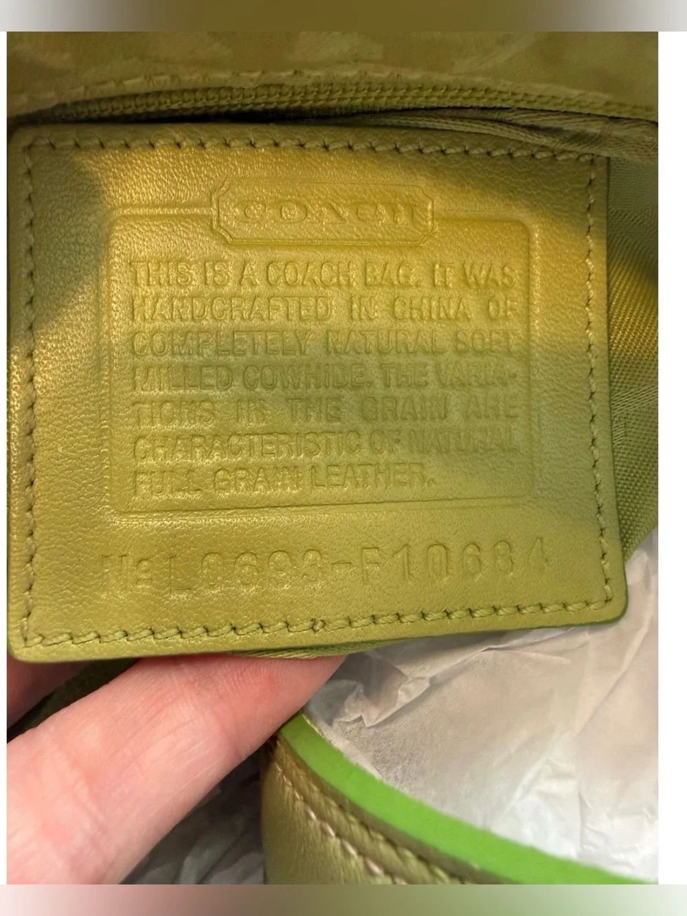Coach sleek green